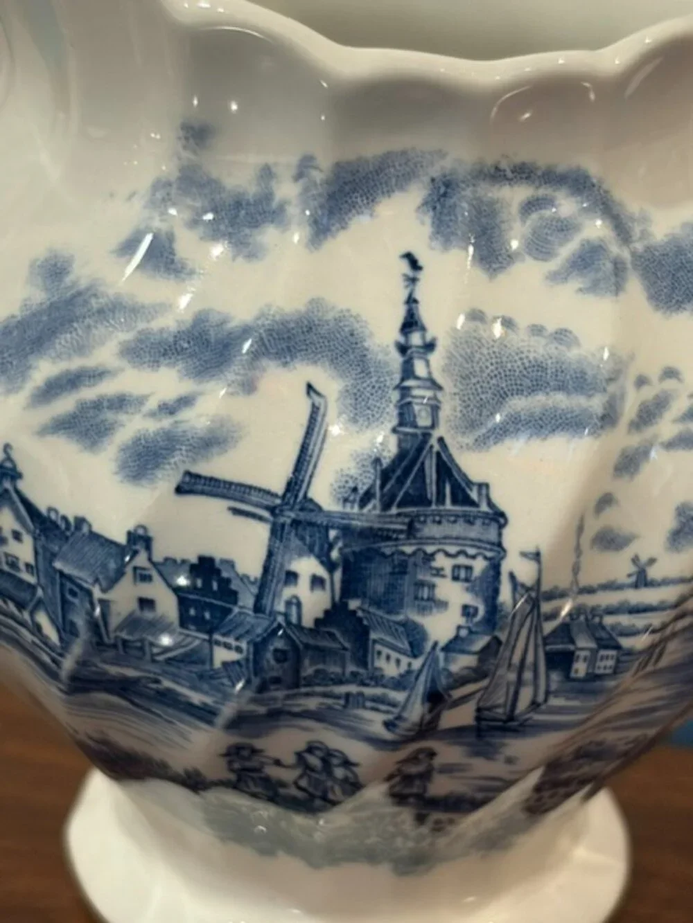 Johnson Brothers Tulip Time Windmill Creamer and Sugar Bowl